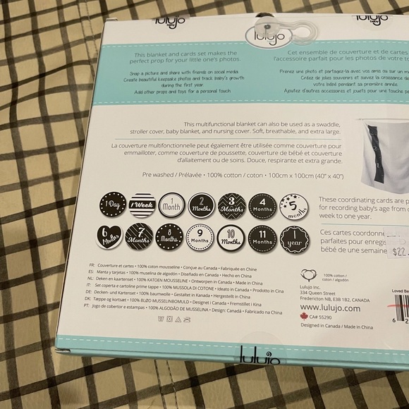 Lulujo Monthly Milestone Blanket & Cards - Picture 7 of 8